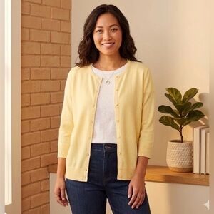 Croft & Barrow Soft Yellow Cardigan